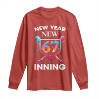 Funny Six Seven Meme Long Sleeve Shirt 67 Number Sports American Football Ice Cream Drip - Wonder Print Shop