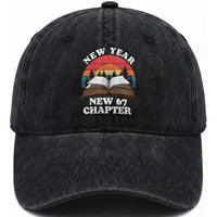 Funny Six Seven Meme Washed Cotton Baseball Cap New Year New 67 Chapter
