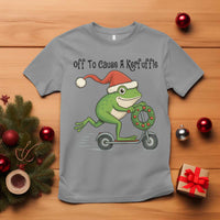 Off To Cause A Kerfuffle T Shirt Funny Frog Christmas Meme Weirdcore - Wonder Print Shop