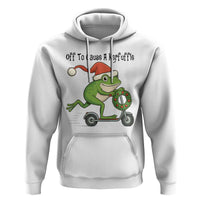 Off To Cause A Kerfuffle Hoodie Funny Frog Christmas Meme Weirdcore - Wonder Print Shop