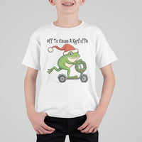 Off To Cause A Kerfuffle T Shirt For Kid Funny Frog Christmas Meme Weirdcore - Wonder Print Shop
