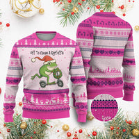 Off To Cause A Kerfuffle Ugly Christmas Sweater Funny Frog Xmas Meme Weirdcore - Wonder Print Shop