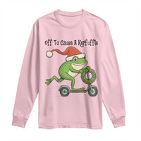 Off To Cause A Kerfuffle Long Sleeve Shirt Funny Frog Christmas Meme Weirdcore - Wonder Print Shop