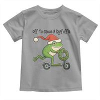 Off To Cause A Kerfuffle Toddler T Shirt Funny Frog Christmas Meme Weirdcore - Wonder Print Shop