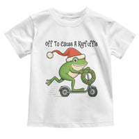 Off To Cause A Kerfuffle Toddler T Shirt Funny Frog Christmas Meme Weirdcore - Wonder Print Shop