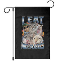 Funny Cat Meme Garden Flag I Eat Microplastics - Wonder Print Shop