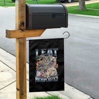 Funny Cat Meme Garden Flag I Eat Microplastics - Wonder Print Shop
