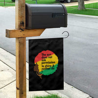 Black Woman Empowerment Garden Flag The Sun Does Not Ask Permission To Shine - Wonder Print Shop