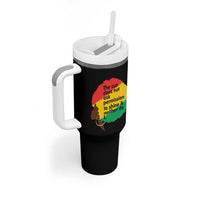 Black Woman Empowerment Tumbler With Handle The Sun Does Not Ask Permission To Shine - Wonder Print Shop