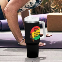 Black Woman Empowerment Tumbler With Handle The Sun Does Not Ask Permission To Shine - Wonder Print Shop