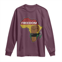 Africa Freedom Liberation Black Power Long Sleeve Shirt - Wonder Print Shop