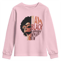 I Am Black History Youth Sweatshirt African American Pride - Wonder Print Shop