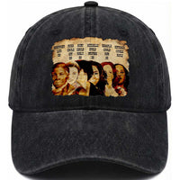Black History Month Washed Cotton Baseball Cap African American Women Pride