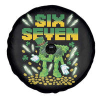 67 Italian Brainrot St Patricks Day Spare Tire Cover Funny Six Seven Leprechaun Playing Baseball Meme