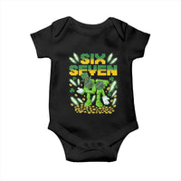 67 Italian Brainrot St Patricks Day Baby Onesie Funny Six Seven Leprechaun Playing Baseball Meme