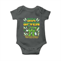 67 Italian Brainrot St Patricks Day Baby Onesie Funny Six Seven Leprechaun Playing Baseball Meme