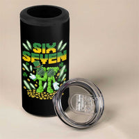 67 Italian Brainrot St Patricks Day 4 in 1 Can Cooler Tumbler Funny Six Seven Leprechaun Playing Baseball Meme