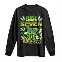 67 Italian Brainrot St Patricks Day Long Sleeve Shirt Funny Six Seven Leprechaun Playing Baseball Meme