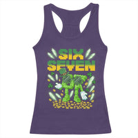 67 Italian Brainrot St Patricks Day Racerback Tank Top Funny Six Seven Leprechaun Playing Baseball Meme