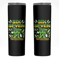 67 Italian Brainrot St Patricks Day Skinny Tumbler Funny Six Seven Leprechaun Playing Baseball Meme