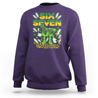 67 Italian Brainrot St Patricks Day Sweatshirt Funny Six Seven Leprechaun Playing Baseball Meme
