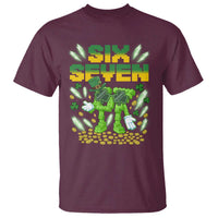 67 Italian Brainrot St Patricks Day T Shirt Funny Six Seven Leprechaun Playing Baseball Meme