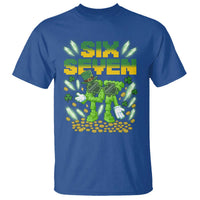 67 Italian Brainrot St Patricks Day T Shirt Funny Six Seven Leprechaun Playing Baseball Meme