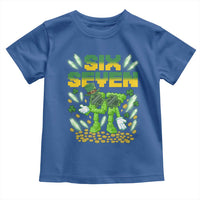 67 Italian Brainrot St Patricks Day Toddler T Shirt Funny Six Seven Leprechaun Playing Baseball Meme