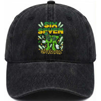 67 Italian Brainrot St Patricks Day Washed Cotton Baseball Cap Funny Six Seven Leprechaun Playing Baseball Meme
