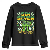 67 Italian Brainrot St Patricks Day Youth Sweatshirt Funny Six Seven Leprechaun Playing Baseball Meme