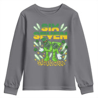 67 Italian Brainrot St Patricks Day Youth Sweatshirt Funny Six Seven Leprechaun Playing Baseball Meme