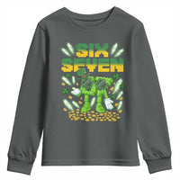 67 Italian Brainrot St Patricks Day Youth Sweatshirt Funny Six Seven Leprechaun Playing Baseball Meme