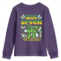 67 Italian Brainrot St Patricks Day Youth Sweatshirt Funny Six Seven Leprechaun Playing Baseball Meme