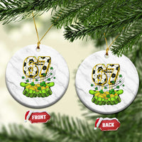 67 Soccer St Patricks Day Ceramic Ornament Funny Six Seven Gen Alpha Meme Drip