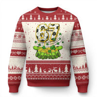 67 Soccer St Patricks Day Ugly Christmas Sweater Funny Six Seven Gen Alpha Meme Drip
