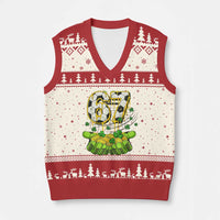 67 Soccer St Patricks Day V-Neck Knit Sweater Vest Funny Six Seven Gen Alpha Meme Drip