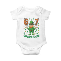 67 Basketball St Patricks Day Baby Onesie Funny Six Seven Leprechaun Meme