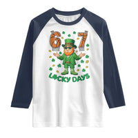 67 Basketball St Patricks Day Raglan Shirt Funny Six Seven Leprechaun Meme