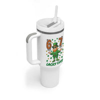 67 Basketball St Patricks Day Tumbler With Handle Funny Six Seven Leprechaun Meme