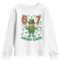 67 Basketball St Patricks Day Youth Sweatshirt Funny Six Seven Leprechaun Meme