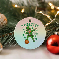 Funny Dabbing Leprechaun St Patricks Day Ceramic Ornament Days Lucky