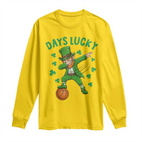 Funny Dabbing Leprechaun St Patricks Day Long Sleeve Shirt Days Lucky