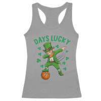 Funny Dabbing Leprechaun St Patricks Day Racerback Tank Top Days Lucky