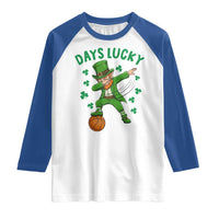 Funny Dabbing Leprechaun St Patricks Day Raglan Shirt Days Lucky