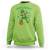 Funny Dabbing Leprechaun St Patricks Day Sweatshirt Days Lucky