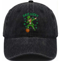 Funny Dabbing Leprechaun St Patricks Day Washed Cotton Baseball Cap Days Lucky
