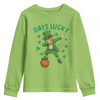 Funny Dabbing Leprechaun St Patricks Day Youth Sweatshirt Days Lucky