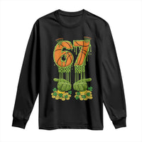 67 Basketball St Patricks Day Long Sleeve Shirt Funny Six Seven Gen Alpha Meme Drip