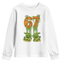 67 Basketball St Patricks Day Youth Sweatshirt Funny Six Seven Gen Alpha Meme Drip