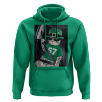 67 Cat St Patricks Day Hoodie Funny Cat Driver Leprechaun Meme
